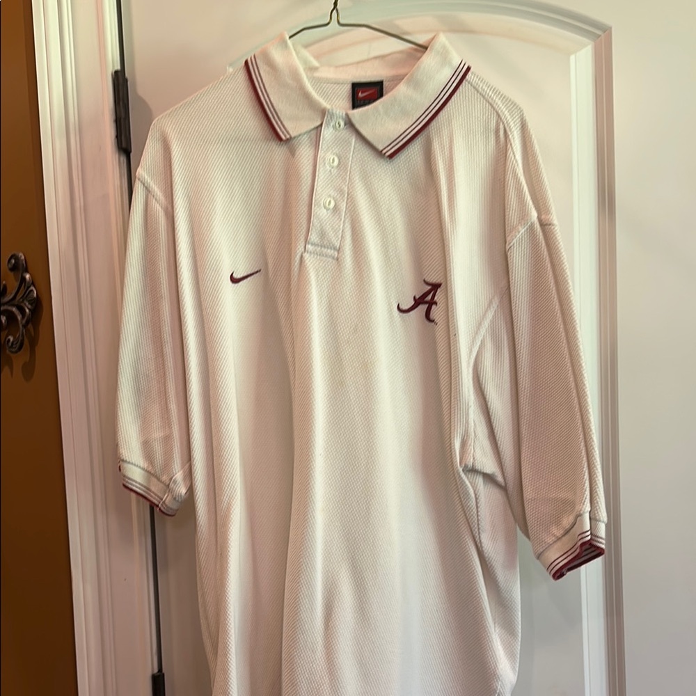 Nike White and Red Polo Shirt Classic Style